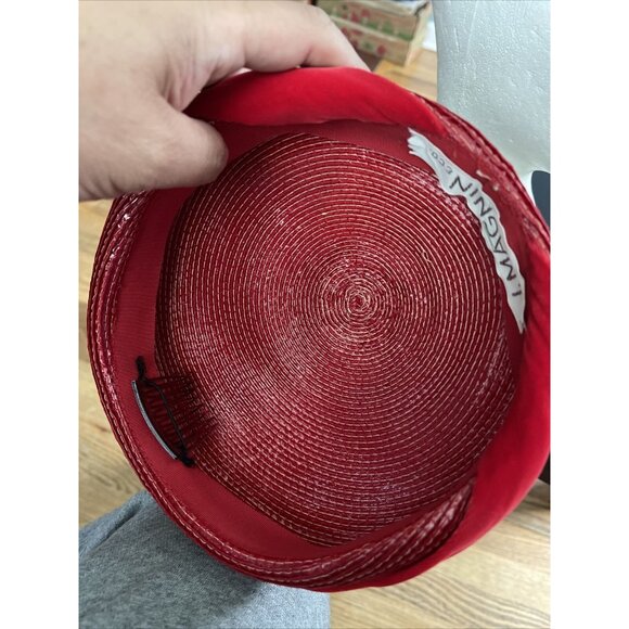 VINTAGE‎ Red  Magnin Hat - Picture 12 of 12